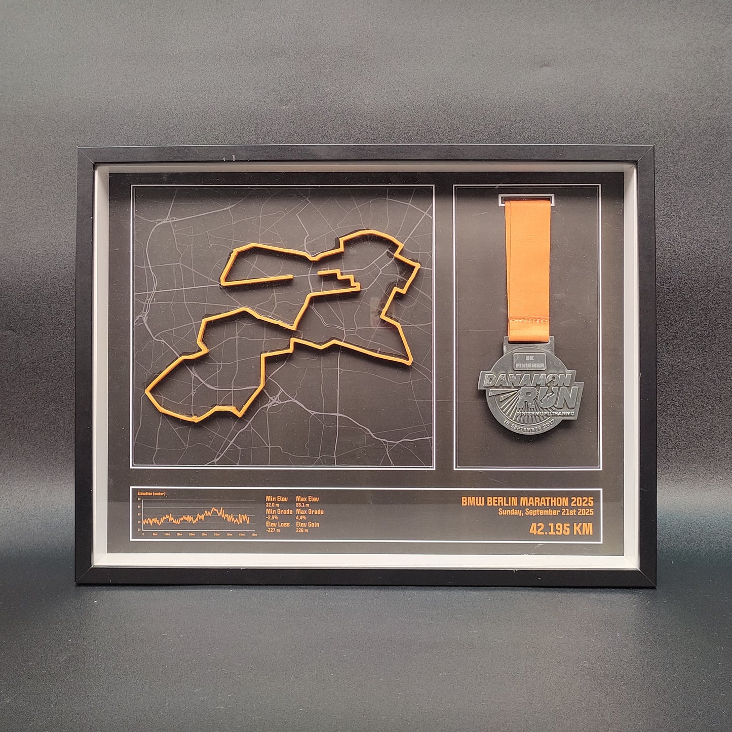 BMW Berlin Marathon 2024 Medal Display Frame Kit - Front