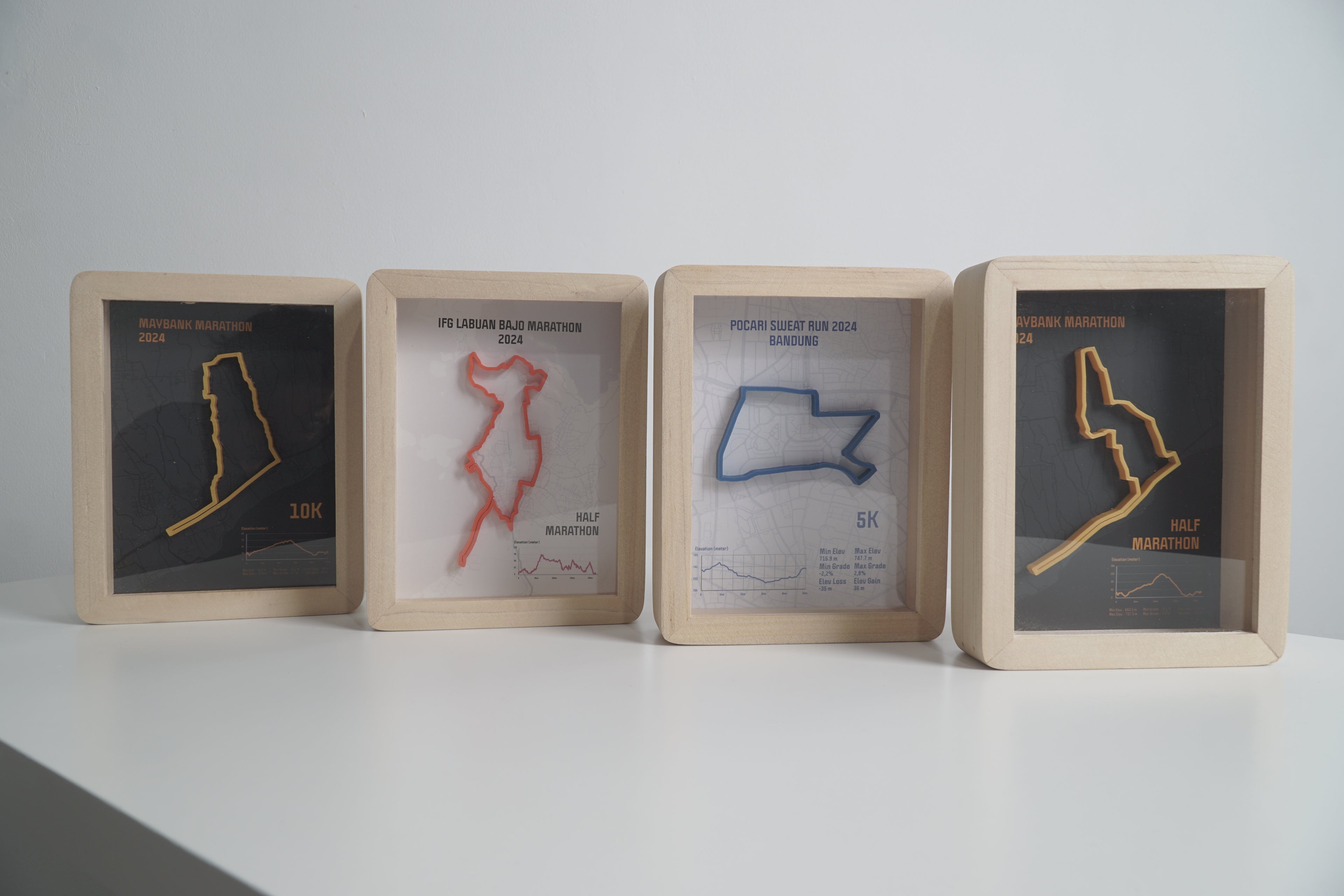 Ji Eun Studio - 3D Race Route Map Poster Varian