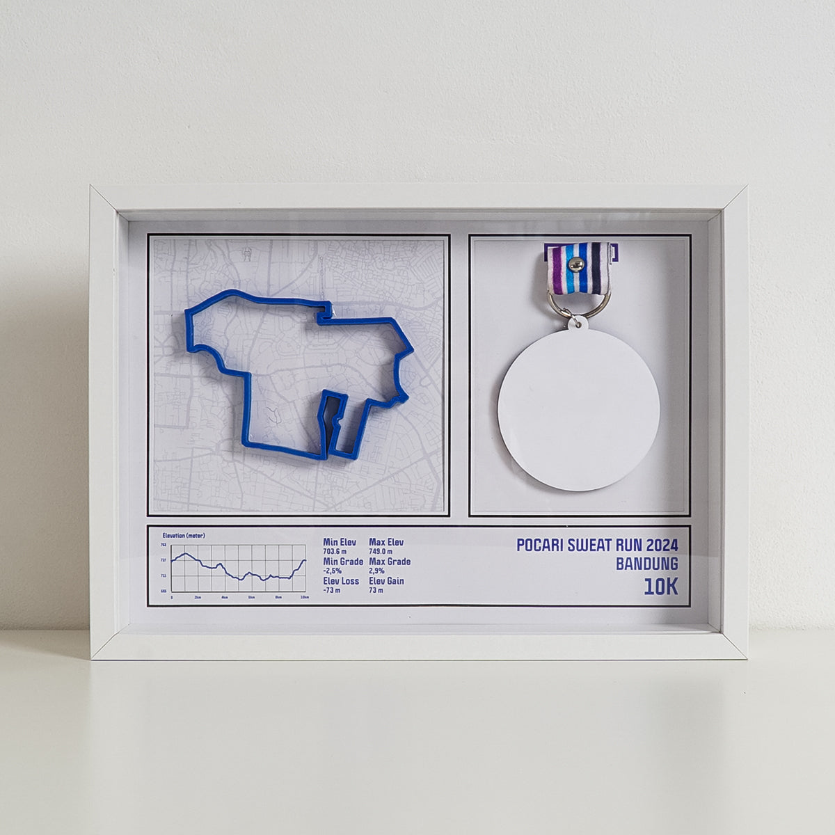 Pocari Sweat Run 10K 2024 Medal Display Frame Kit - Front